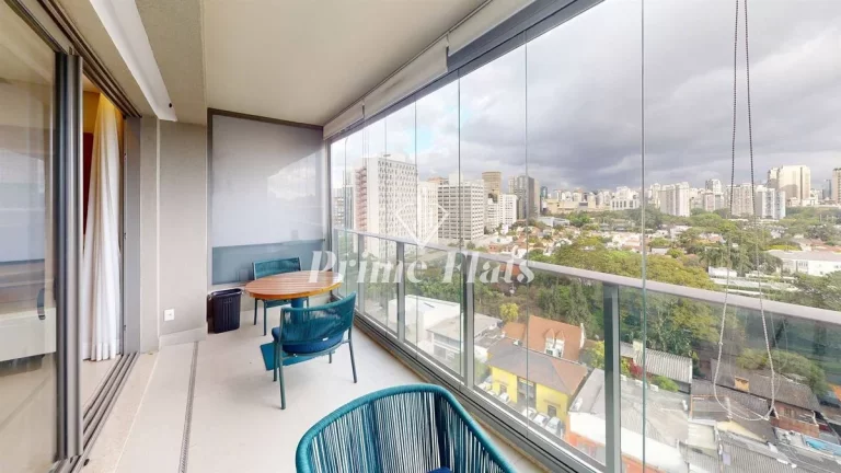 Imagem Flat disponível para locação no VHouse por JFL Living, com 44m², 1 dormitório, e 1 vaga de garagem