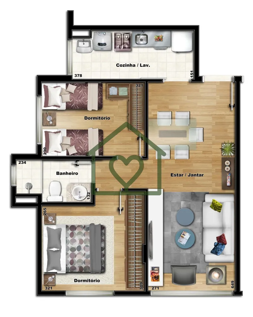 Imagem Oportunidade!!
Apartamento 2 dormitórios, semimobiliado, com vaga, elevador e infra. Piso laminado,...