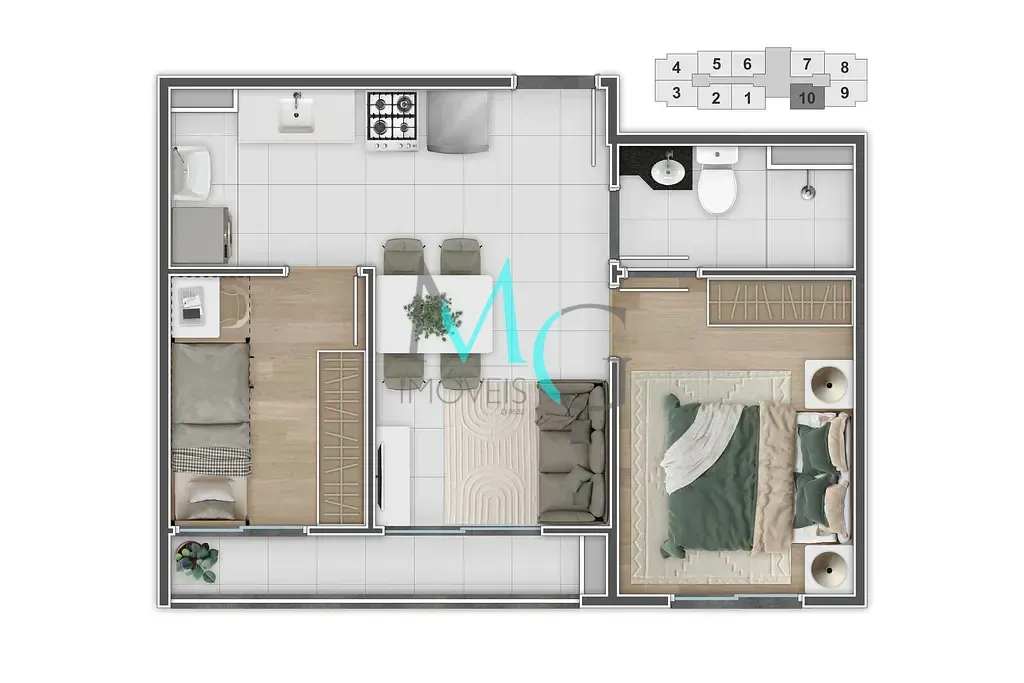 Imagem Garden à venda 2 Quartos 52.84M² Vila Valqueire Rio de Janeiro - RJ | Alma Carioca