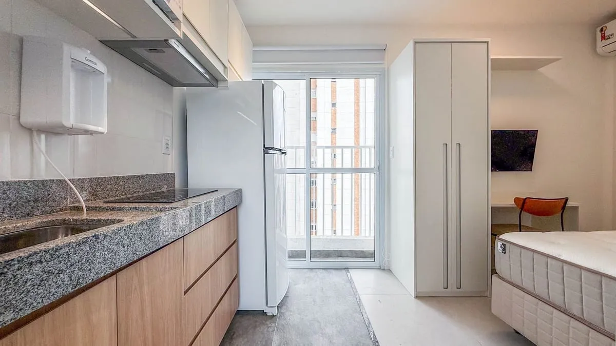 Imagem Apartamento com 1 Quarto para alugar, 17m² - Pinheiros