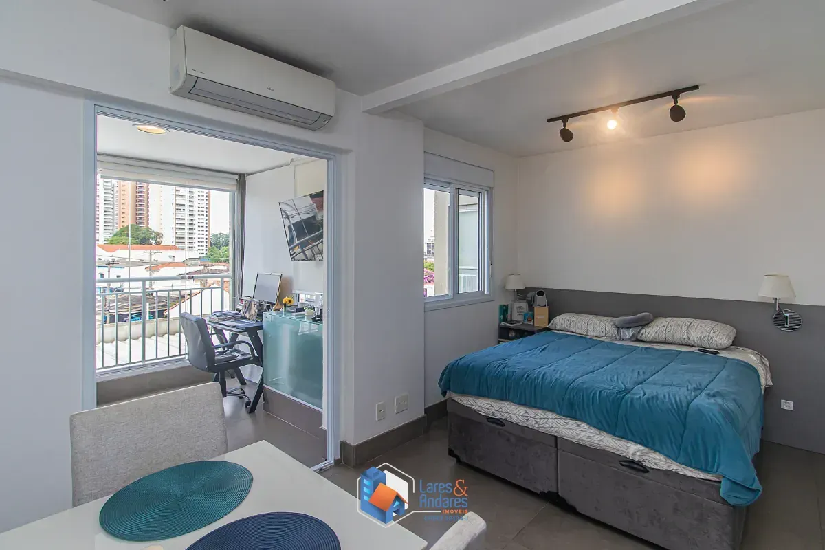 Foto do imóvel Apartamento para venda em Chácara Santo Antônio (Zona Sul) com 1 quarto, sendo 1 suíte, 32m² em Rua da Paz
