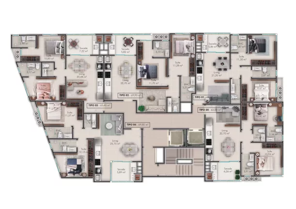 Imagem Apartamento à venda no VILLA ORIZZON 2 em Itapema, Morretes, com 2 quartos, 62m2 na Rua 408