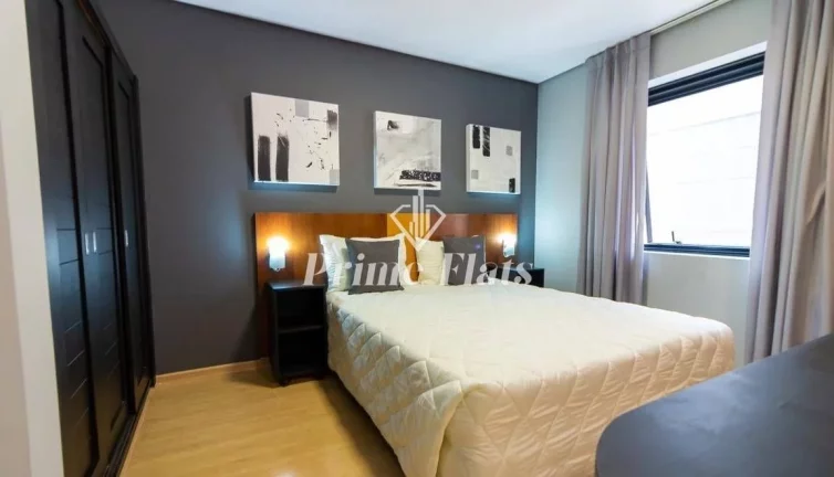 Imagem Flat disponível para locação no Mercure São Paulo Moema Times Square Hotel, com 30m², 1 dormitório e 1 vaga de garagem