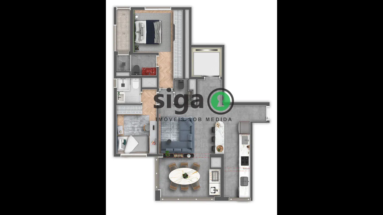 Imagem Apartamento à venda na Vila Clementino de 80 m² com 2 Suítes e 1 Vaga - São Paulo