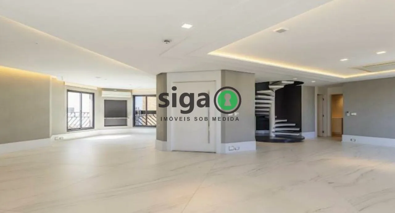 Imagem Cobertura duplex com 440m², 4 quartos sendo 2 suites, 4 vagas Sem Mobilia, Campo Belo