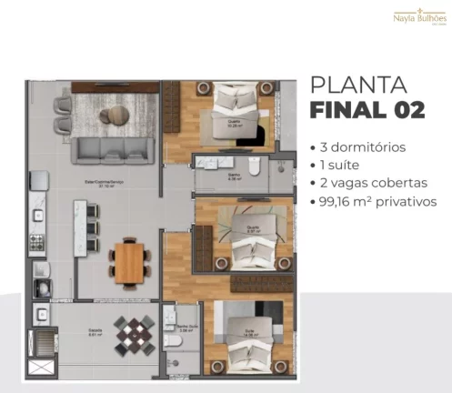 Imagem APARTAMENTO RESIDENCIAL em PALHOÇA - SC, PEDRA BRANCA