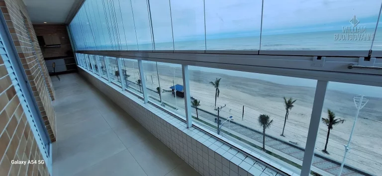 Imagem Apartamento 3 dormitórios sendo 1 suíte + lavabo frente mar em Mongaguá