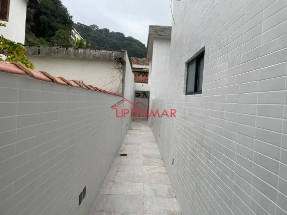 Imagem Sobreposta terrea fundos, 3 dormitorios suite, Marapé, Santos, 2 vagas