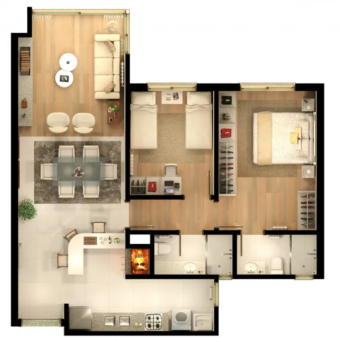 Imagem Apartamento à venda em Gramado, Centro, com 3 quartos, 104.16m2