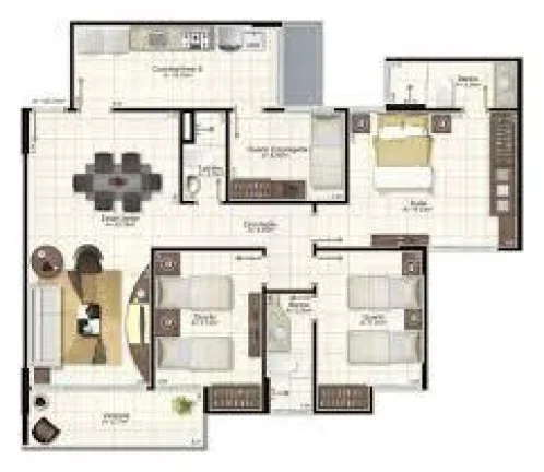 Imagem Apartamento 3 dormitórios para Venda em Teresina, Ilhotas, 4 dormitórios, 2 suítes, 3 banheiros, 2 vagas