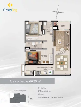 Imagem Cristal Park - Apartamento à venda no bairro Tabuleiro dos Oliveiras - Itapema/SC