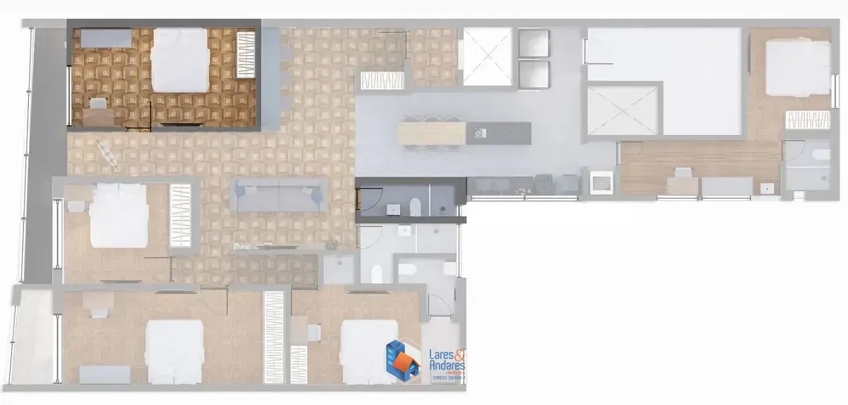 Imagem Apartamento para venda em Consolação com 5 quartos, sendo 2 suítes, 200m²