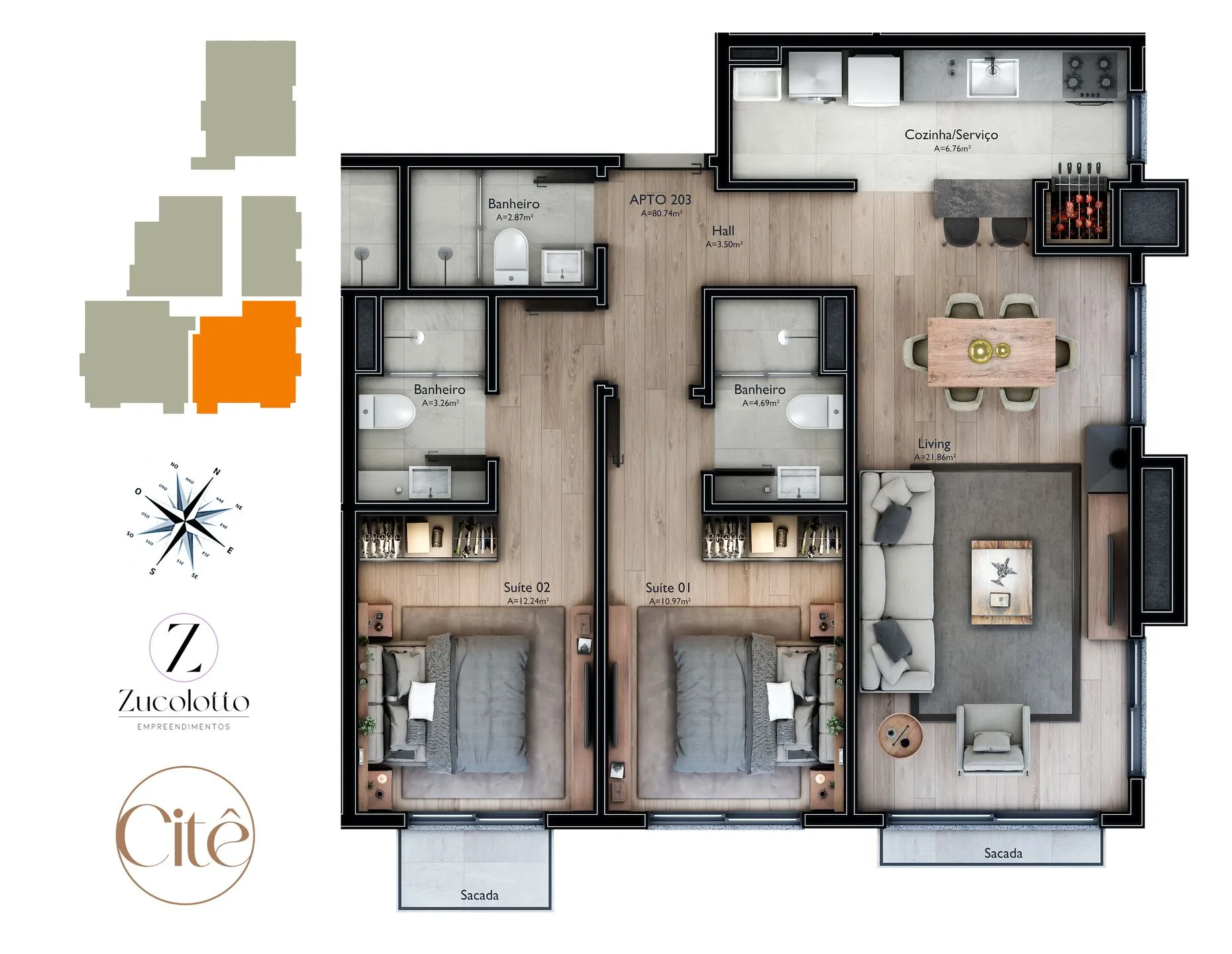 Imagem Duplex à venda em Gramado, Carniel, com 3 quartos, 174.67m2