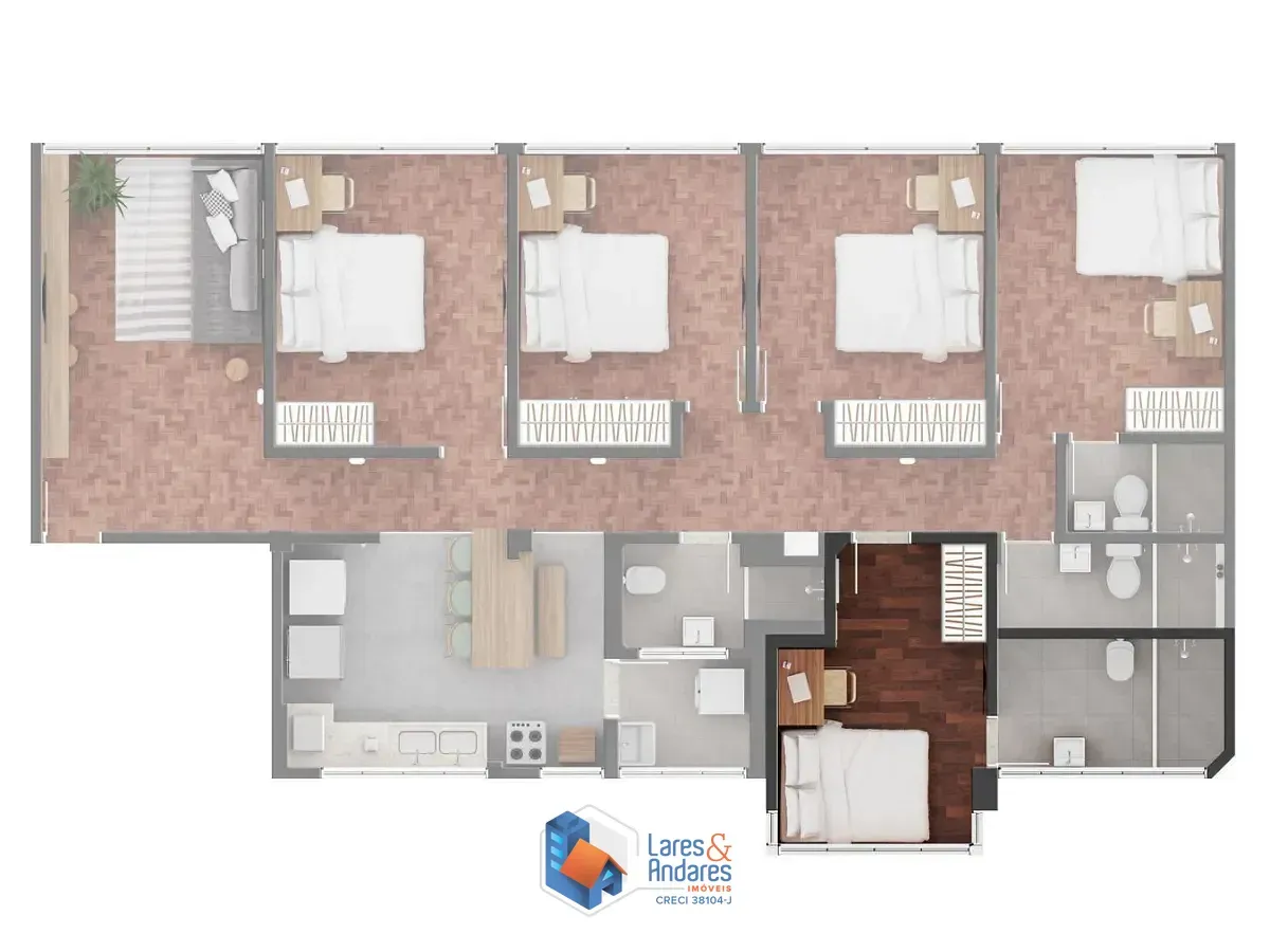 Imagem Apartamento para venda em Jardim Paulista com 5 quartos, sendo 2 suítes, 163m²