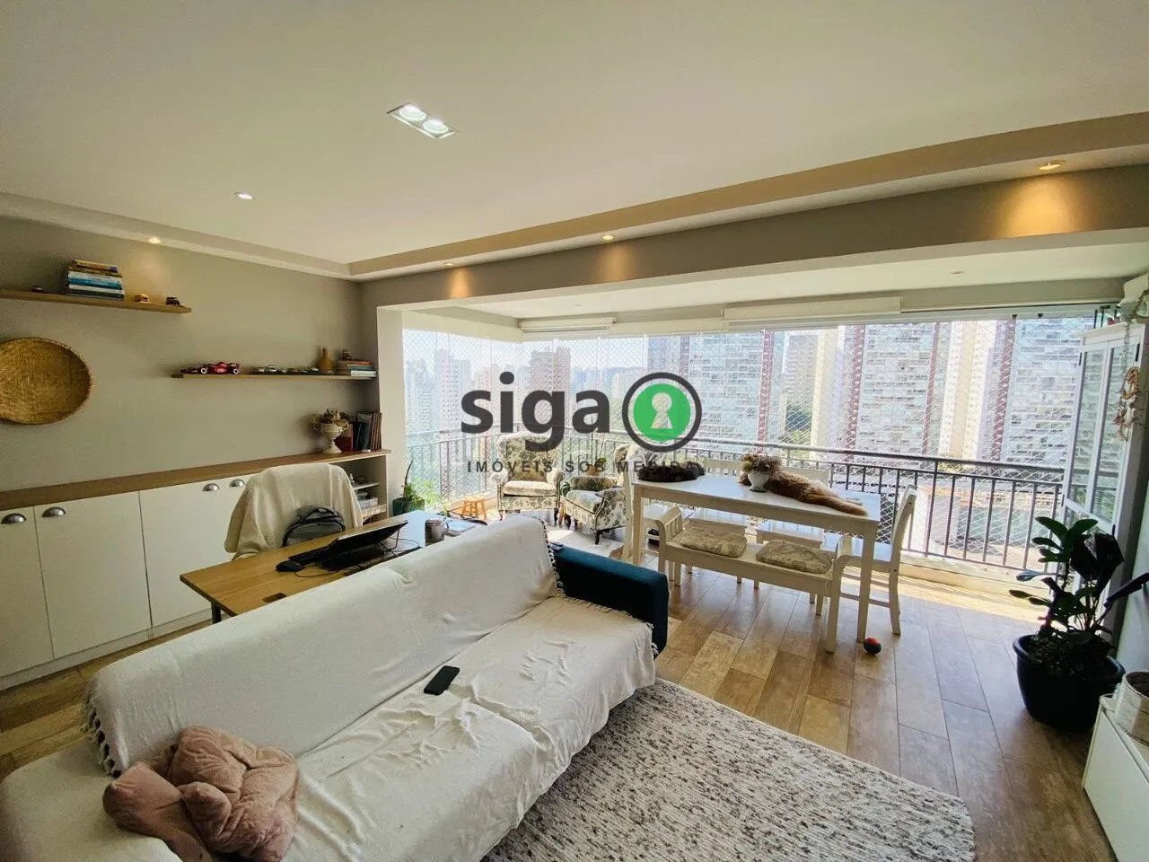 Imagem Apartamento moderno com 3 quartos, varanda integrada e acabamento de alto padrão