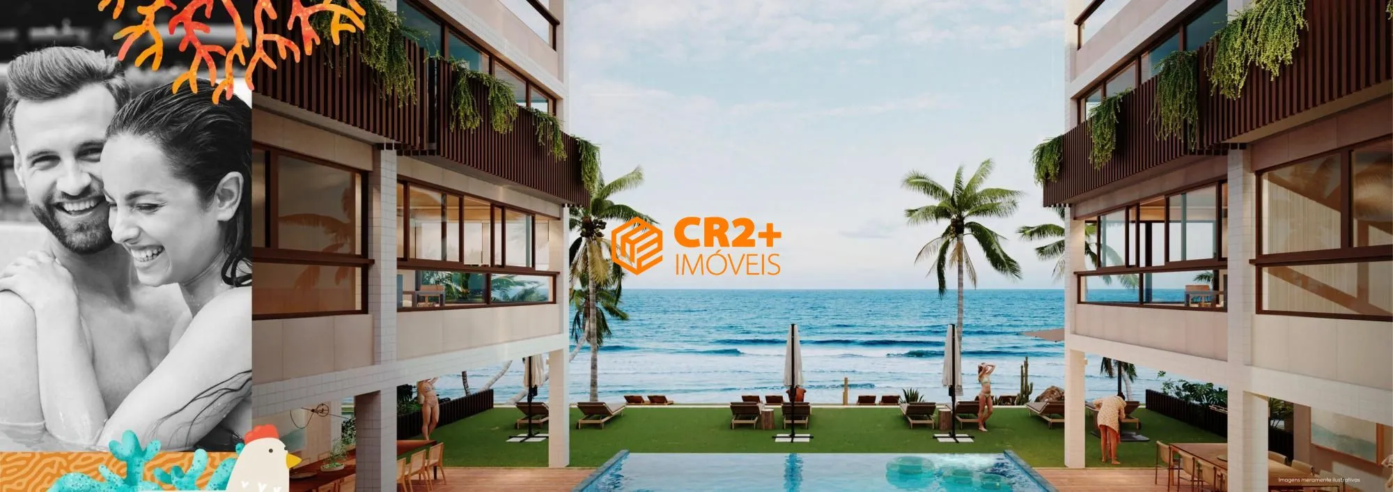 Imagem Vendoa apartameto duplex Pé na areia em Porto de Galinhas.