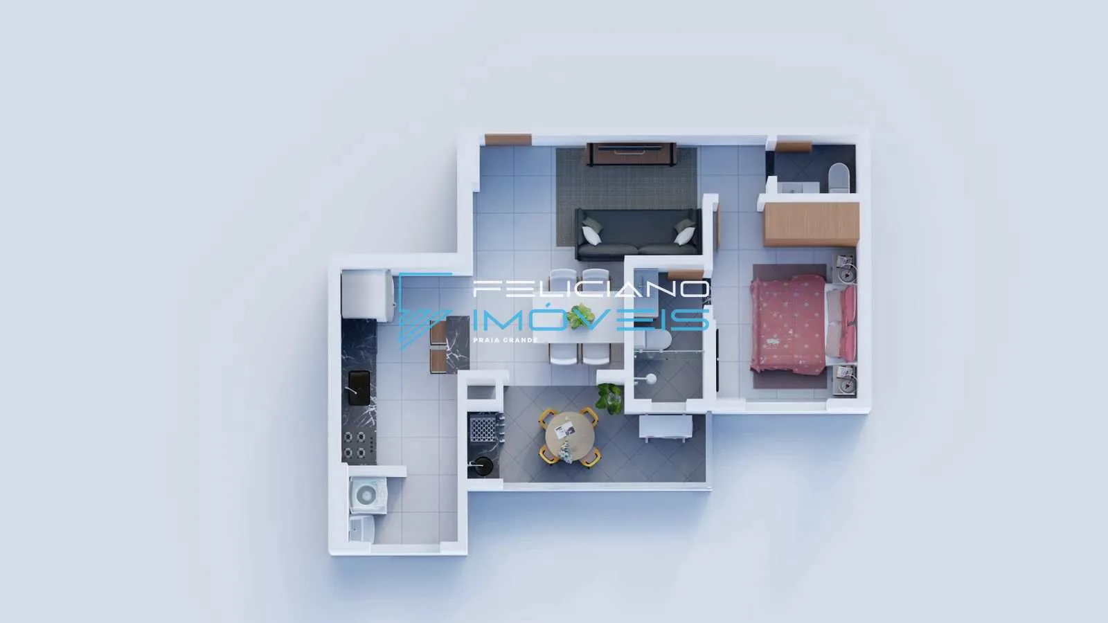 Imagem Apartamento com 1 quarto, Guilhermina, Praia Grande - R$ 417 mil, Cod: 5846