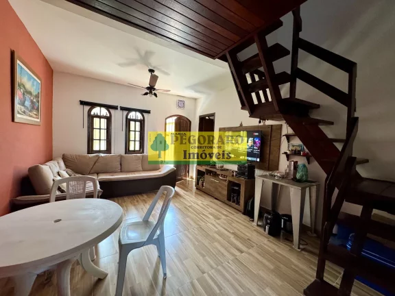 Imagem Sobrado 3 Dorms. com Piscina e Churrasqueira - Condomínio na Prainha, Caraguatatuba - 73m² - 2 vagas