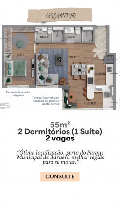 Imagem Apartamento com 2 Quartos à Venda, 58 m² em Jardim Esperança - Barueri