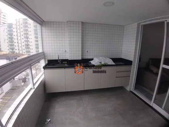 Imagem Apartamento Beira Mar com 3 dormitórios à venda, 140 m² por R$ 1.500.000 - Guilhermina - Praia Grande/SP