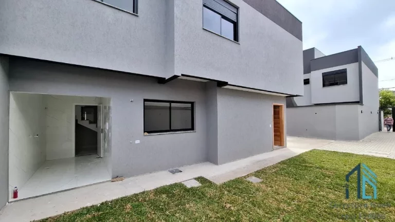 Imagem Sobrado novo a venda, 03 quartos c/suíte, churrasqueira, 03 vagas, em Pinhais - PR