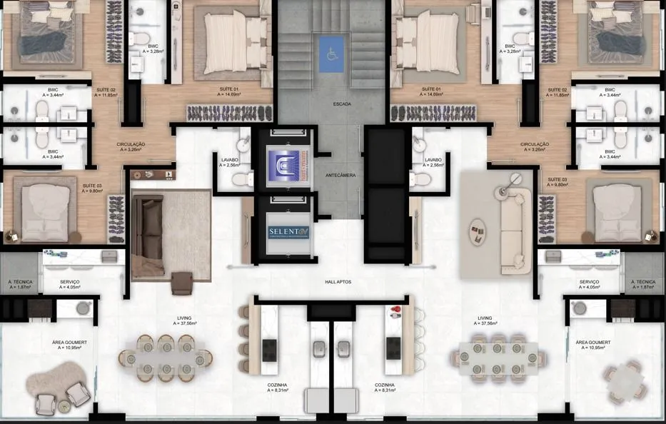 Imagem Apartamento à venda com 130.8m2 por R$ 1.890.000,00
