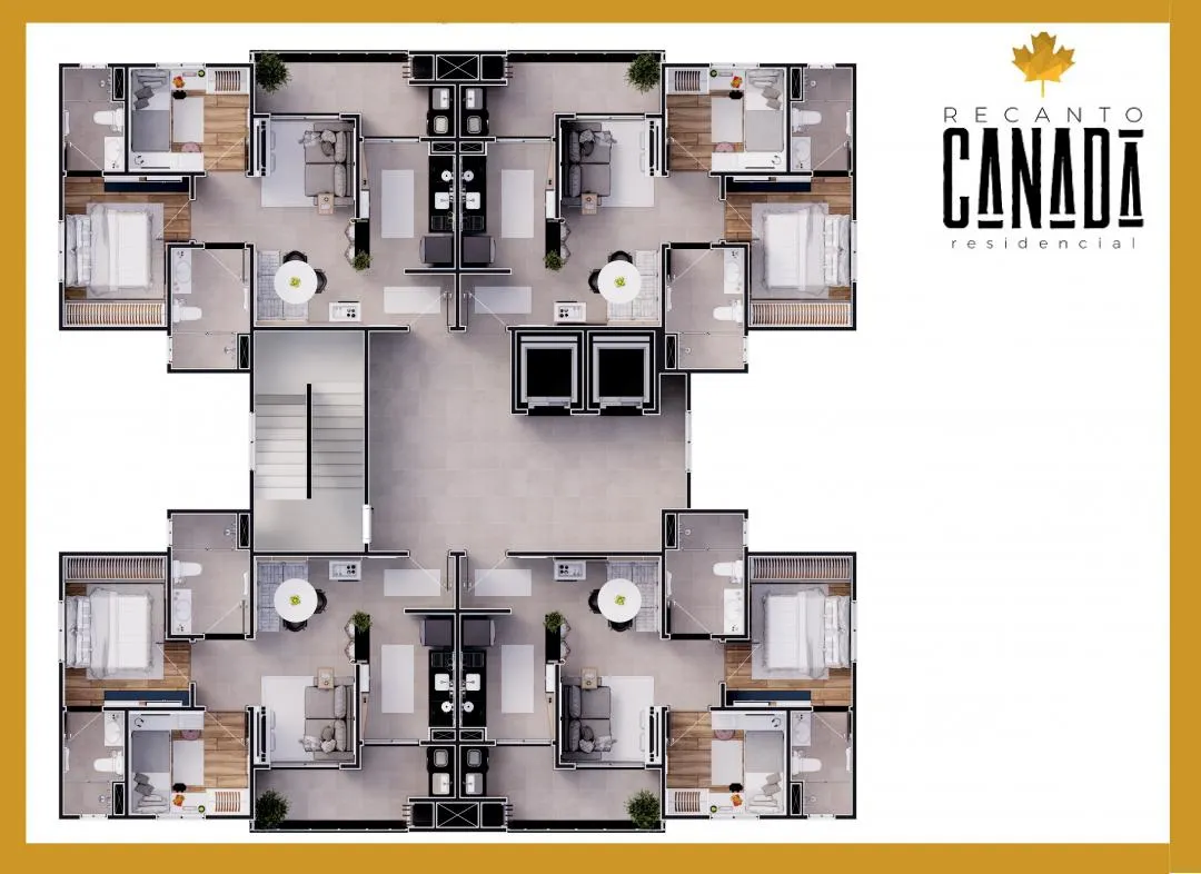 Imagem Apartamento com Suíte e Churrasqueira na sacada, no Bairro Canadá, Cascavel - Em Obras