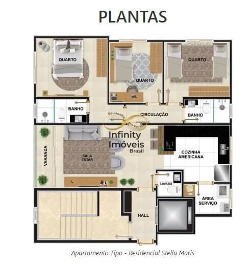 Imagem RESIDENCIAL STELLA MARIS CAIÇARA - Apartamento à venda no bairro Caiçaras - Belo Horizonte/MG