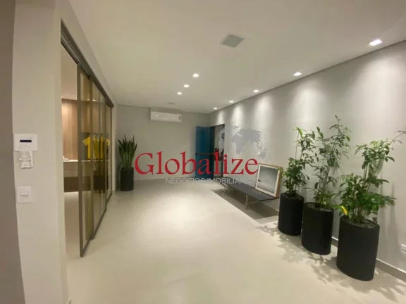Imagem Sala comercial à venda com 100m², 1 vaga, recepção por R$480.000,00 na Vila Mathias em Santos
