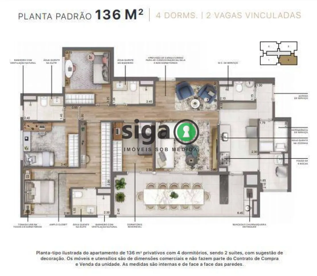 Imagem Apartamento para venda em Santo Amaro 03 suítes, São Paulo - SP