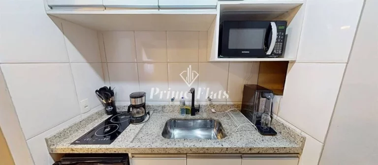 Imagem Flat disponível para locação no Hotel Bienal Suítes, com 28m², 1 dormitório e 1 vaga