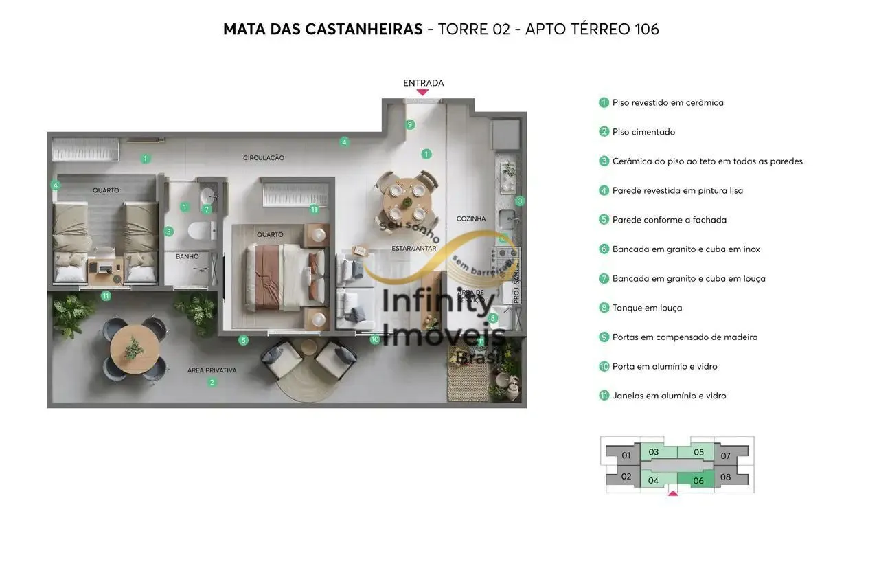 Imagem MATA DAS CASTANHEIRAS - Apartamento à venda no bairro Perobas - Contagem/MG