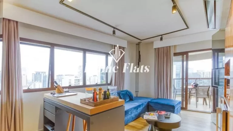 Imagem Flat disponível para locação no Cyrela by Pininfarina no Itaim Bibi, com 49m², 1 dormitório e 1 vaga