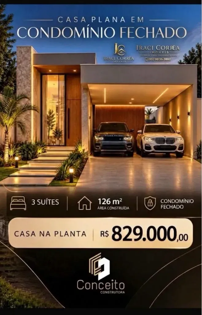 Casa com 3 Quartos à Venda, 126 m² em CE_040 KM-22 Jacundá, 34 - Aquiraz, Aquiraz - CE