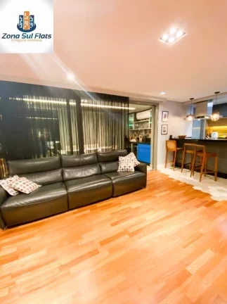 Imagem Apartamento Mobiliado e Decorado à Venda No Brooklin Com 1 Suíte e 2 Vagas