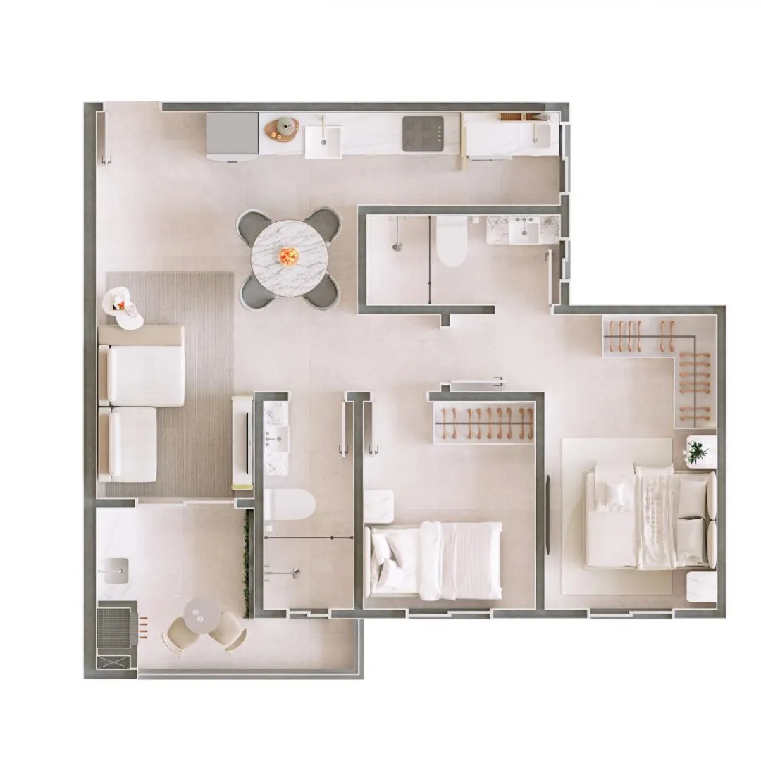 Imagem Apartamento em Construção com Churrasqueira na sacada no Bairro Cancelli, Cascavel - Venda