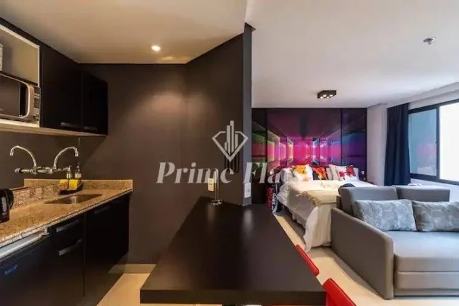 Imagem Flat disponível para locação no Mercure São Paulo Moema Times Square Hotel, com 29,40m², 1 dormitório e 1 vaga de garagem
