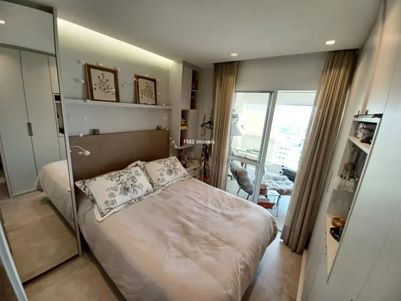 Imagem Apartamento para venda ou locação no Brooklin Paulista, São Paulo-SP: 1 quarto, 1 sala, 1 banheiro, 1 vaga de garagem!
