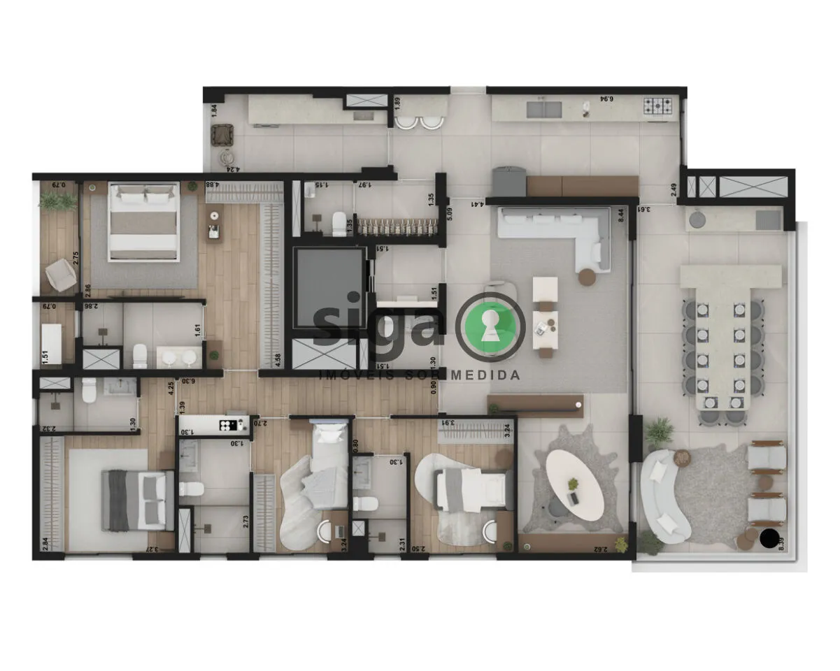 Imagem Apartamento de 192m² no Alto da Lapa com 4 suítes e um novo conceito de exclusividade