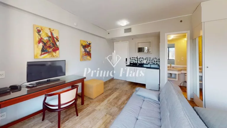 Imagem Flat disponível para locação no Meliá Ibirapuera, com 26m², 1 dormitório e 1 vaga