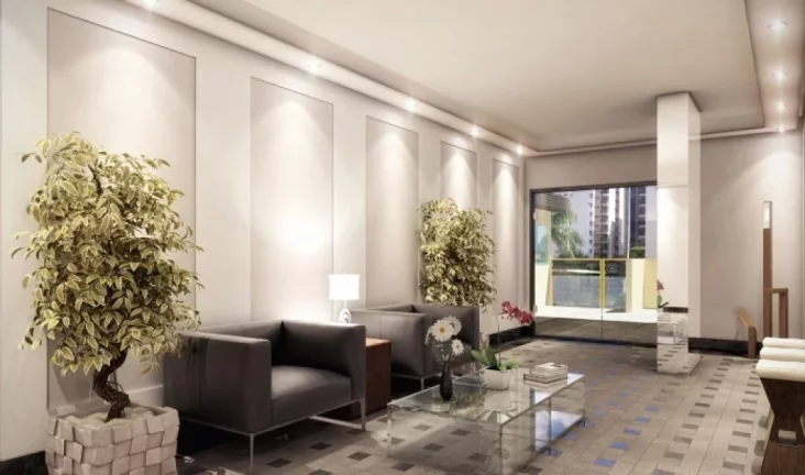 Imagem "Amplo Apartamento com 2 Dormitórios e Terraço Gourmet a 300m da Praia na Guilhermina"