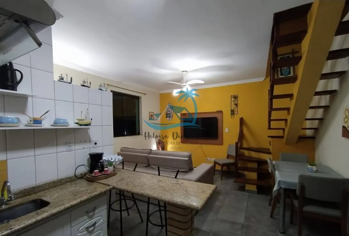 Imagem Apartamento triplex mobiliado com 3 dormitórios à venda no Itaguá em Ubatuba
