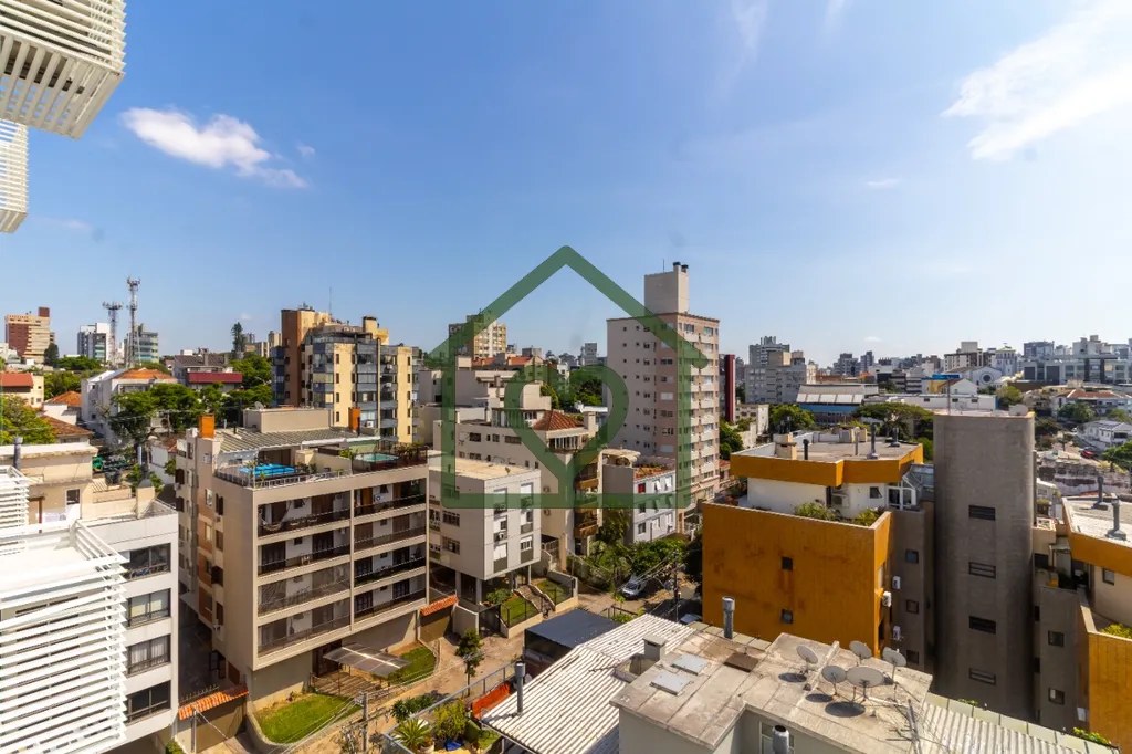 Imagem Apartamento semimobiliado em andar alto no bairro Petrópolis. 
 
Vista panorâmica de todas as jane...