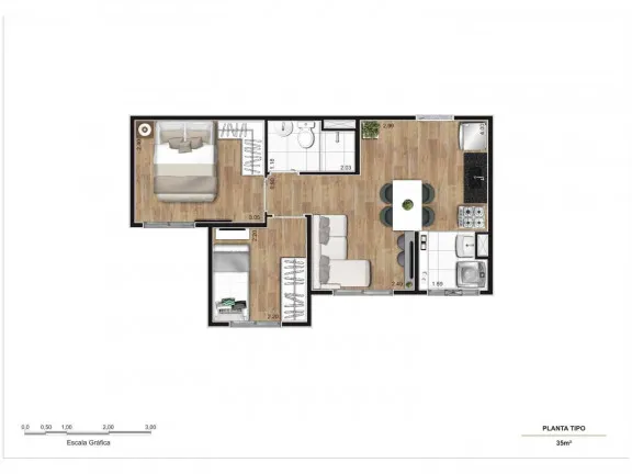 Imagem Apartamento com 2 Quartos à Venda, 37 m² em Cidade Satélite Santa Bárbara - São Paulo