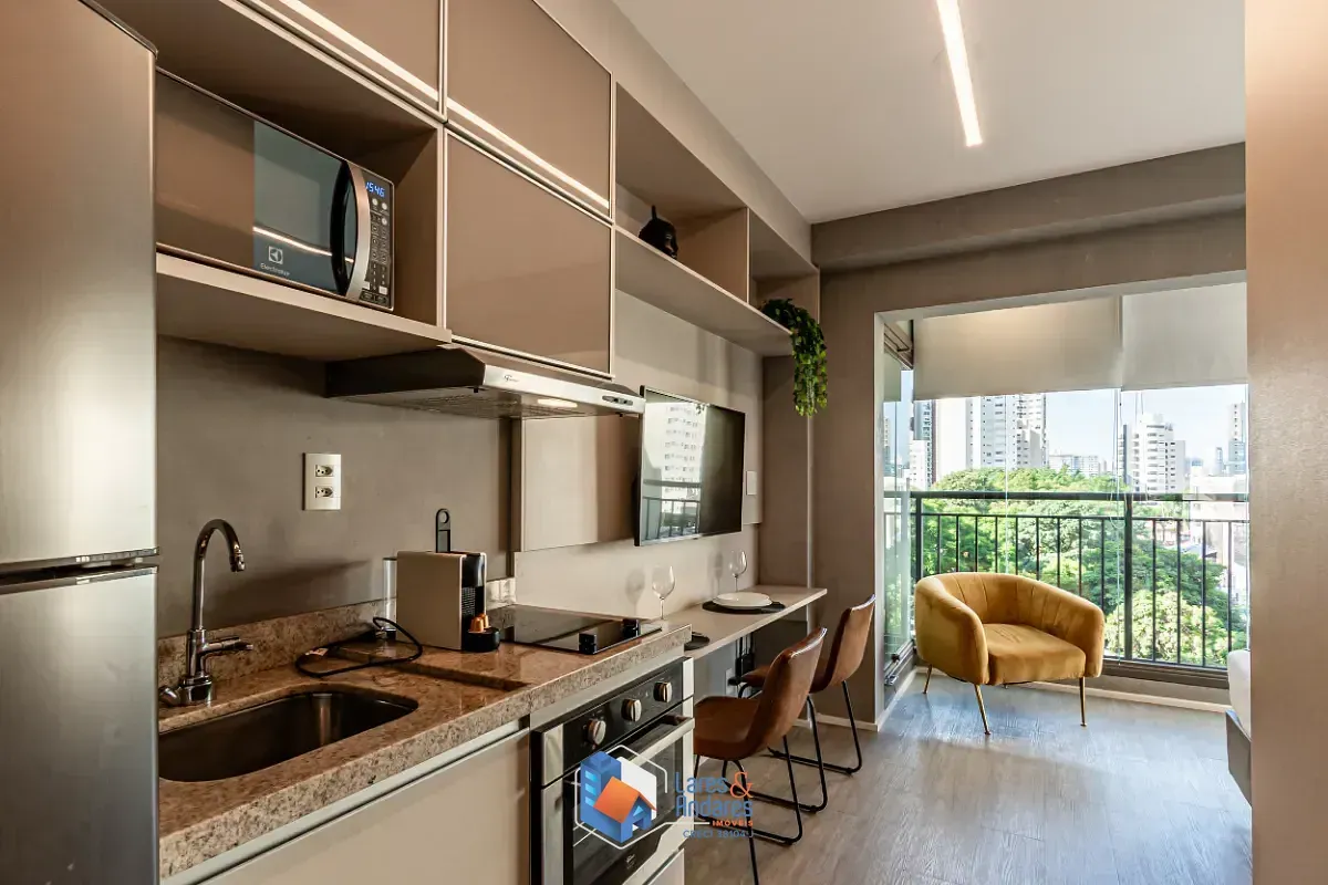 Foto do imóvel Studio para venda em Indianópolis com 1 quarto, 25m² em Alameda Iraé