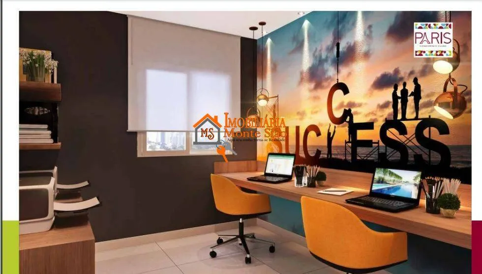 Imagem Apartamento com 2 dormitórios à venda, 45 m² por R$ 368.282,19 - Vila Rosália - Guarulhos/SP