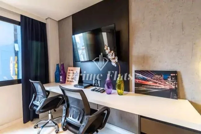Imagem Flat disponível para locação no Mercure São Paulo Moema Times Square Hotel, com 29,40m², 1 dormitório e 1 vaga de garagem