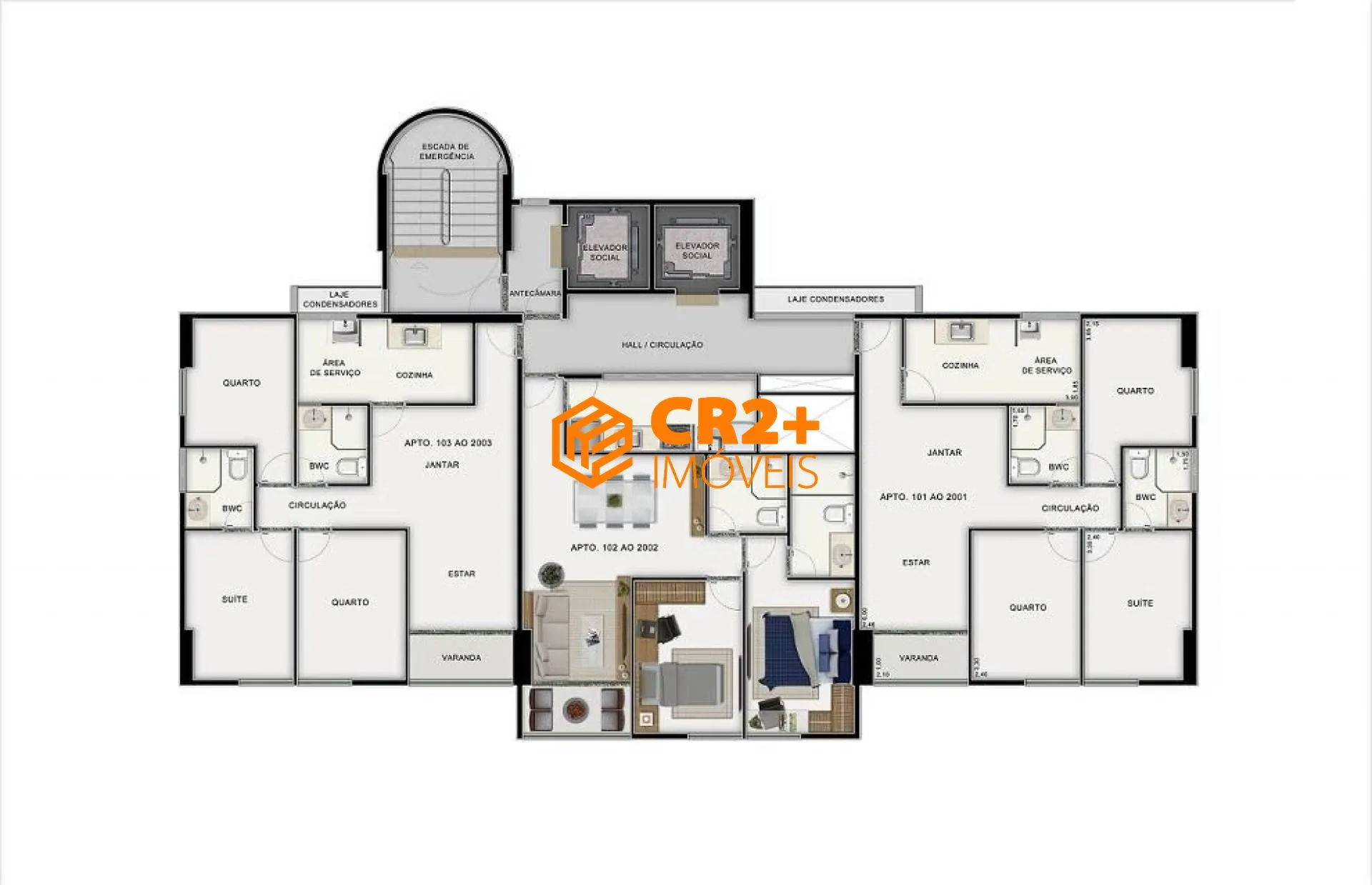 Imagem Apartamento à Venda 02 quartos, 01 suíte Casa Amarela 58M².