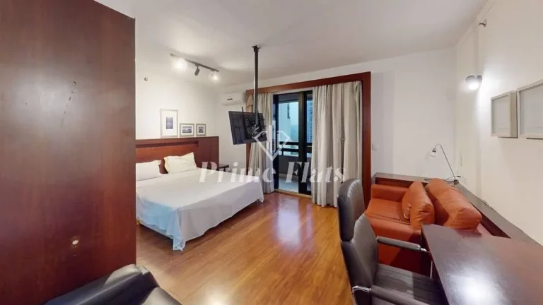 Foto do imóvel Flat disponível para venda no Radisson Blu São Paulo, com 32m², 1 dormitório e 1 vaga em Avenida Cidade Jardim
