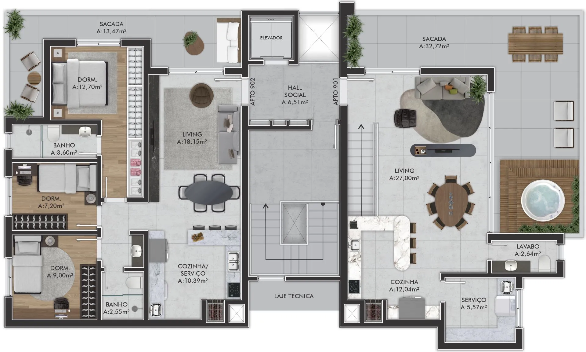 Imagem Apartamento à venda em Caxias do Sul, Nossa Senhora de Lourdes, com 3 quartos, 92.35m2